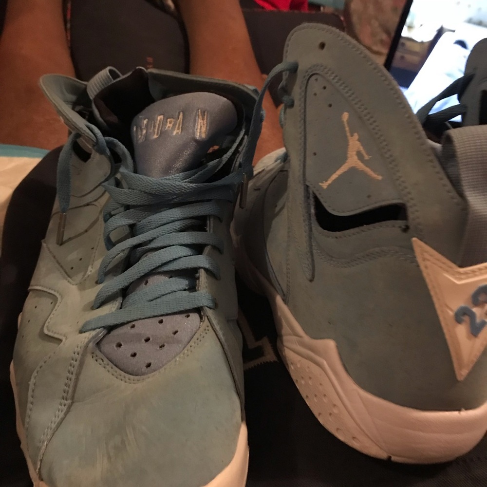 Men light blue size 13 Jordan sneakers.